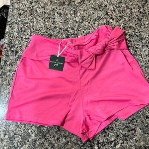 Laura Ashley Pink Bow Tie Shorts Sz L